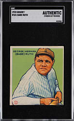 1933 Goudey #181 Babe Ruth SGC Authentic