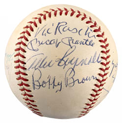 New York Yankees Legends Multi-Signed OAL/Cronin Baseball (15) with (4) Hall of Famers Including Mickey Mantle