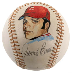 Johnny Bench Single-Signed Hand-Painted ONL/Feeney Baseball