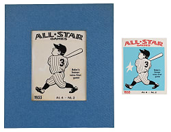 1974 Laughlin All-Star Babe Ruth Original Artwork