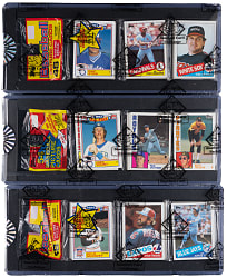 1981-1985 Topps Unopened Rack Packs (8) - Each BBCE with (5) Hall of Famers Showing