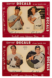 1952 Star-Cal Decals Type 2 Pair with #84-C Rizzuto/Coleman & #85-A Ted Williams In Original Envelopes