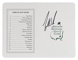 Tiger Woods c.1998 Signed Augusta National Scorecard with Auto 9 Grade- Full JSA LOA
