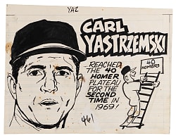 1970 Topps #461 Carl Yastrzemski All-Star Original Artwork