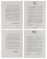 1984-1986 Otto Graham Signed USGA & American Airlines Golf Classic Agreements (4)