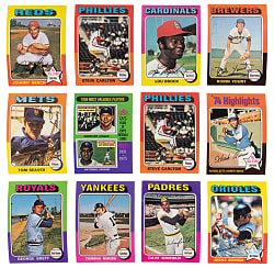1975 Topps Mini Collection (360) with Starter Set (301/660) Including George Brett & Robin Yount Rookies - Clean!