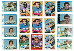 1970-1972 Topps Football Singles Collection (675+) with (125+) Hall of Famers Including Bradshaw, Namath, Simpson & Starr