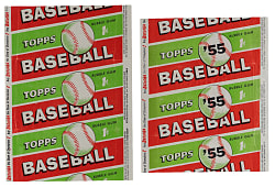 1955 Topps 1-Cent Wrapper Pair with Dated & Undated Versions
