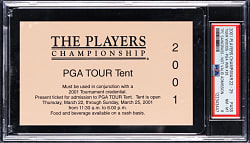 2001 Players Championship at TPC Sawgrass Pass PSA NM-MT 8 - Tiger Woods PGA Win #26 (Only Example Graded by PSA)