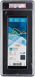 2012 London Olympics 4x100 Medley Full Ticket PSA EX 5 - Michael Phelps Career Gold Medal #18