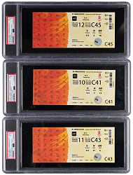 2008 Beijing Olympics Michael Phelps Record 8 Gold Medal Complete PSA Graded Ticket Set