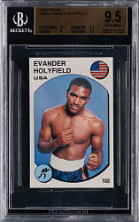 1987 Panini Supersport #168 Evander Holyfield Rookie BGS GEM MINT 9.5