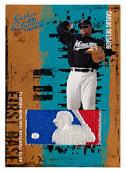 2005 Donruss Leather & Lumber #24 Carlos Delgado MLB Logoman Patch #1/2