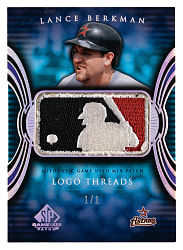 2004 SP Game Used Patch #LB Lance Berkman MLB Logoman Patch #1/1