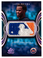 2004 SP Game Used Patch #JR Jose Reyes MLB Logoman Patch #1/1