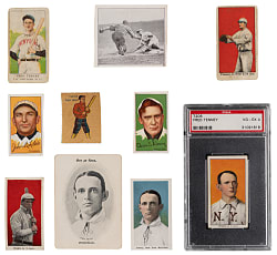 1906-1912 Fred Tenney Type Card Collection (8) Including 1909-1911 T206 White Border PSA VG-EX 4