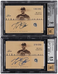 2005 Flair Significant Signatures Blue Miguel Cabrera Certified Autograph BGS Graded Pair - Both 10 Auto Grades