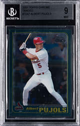 2001 Topps Chrome Traded #T247 Albert Pujols Rookie BGS MINT 9