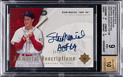 2005 Ultimate Collection Immortal Inscriptions Stan Musial #/25 BGS MINT 9 with Auto 10