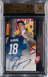 1998 Topps Football Autographs Peyton Manning Bronze Rookie BGS GEM MINT 9.5 with Auto 10