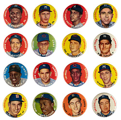 1956 Topps Pins Near Complete Set (58/60)