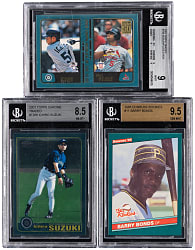1983-2001 Hall of Fame & Star Rookie BGS Graded Collection (6) with Bonds, Ichiro & Ichiro/Pujols
