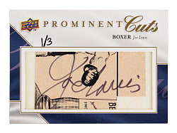 2009 Upper Deck Prominent Cuts Joe Louis #1/3 Cut Signature