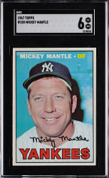 1967 Topps #150 Mickey Mantle SGC EX/NM 6
