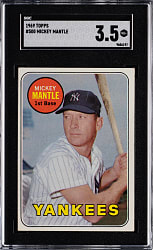 1969 Topps #500 Mickey Mantle SGC VG+ 3.5
