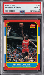 1986-1987 Fleer Basketball #57 Michael Jordan Rookie PSA VG-EX 4