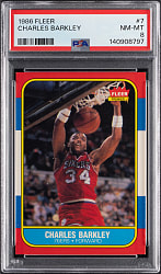 1986-1987 Fleer Basketball #7 Charles Barkley Rookie PSA NM-MT 8