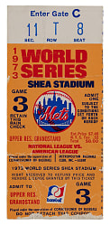 1973 World Series Game 3 Ticket Stub - Willie Mays Last Game
