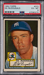 1952 Topps #372 Gil McDougald High Number Rookie PSA EX-MT 6
