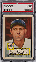 1952 Topps #400 Bill Dickey High Number PSA EX-MT 6