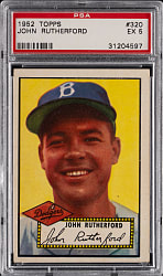 1952 Topps #320 John Rutherford High Number PSA EX 5