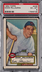1952 Topps #405 Eddie Pellagrini High Number PSA EX-MT 6