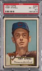 1952 Topps #356 Toby Atwell High Number PSA EX-MT+ 6.5