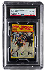 1977 Topps Mexican Football 2-Card Unopened Wax Pack PSA NM-MT 8