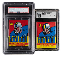 1978 Topps Football Unopened Graded Wax Pack Pair