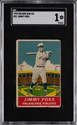 1933 DeLong Gum #21 Jimmie Foxx SGC POOR 1