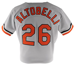 1983 Joe Altobelli Baltimore Orioles Game-Used Road Jersey from Championship Season - Phil Wood LOA