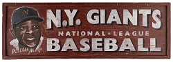 Willie Mays New York Giants National League Wooden Hanger Sign