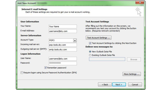 Microsoft Outlook Express Default Location For Yahoo