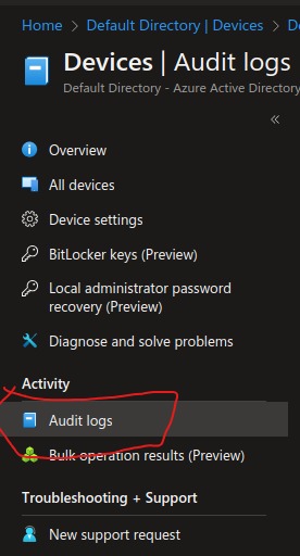 audit logs