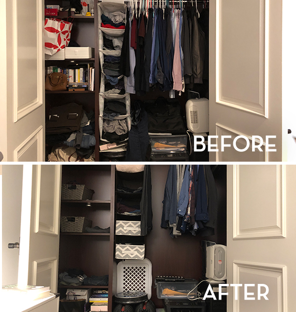 KonMari Closet Before & After - The Wellnest by HUM Nutrition