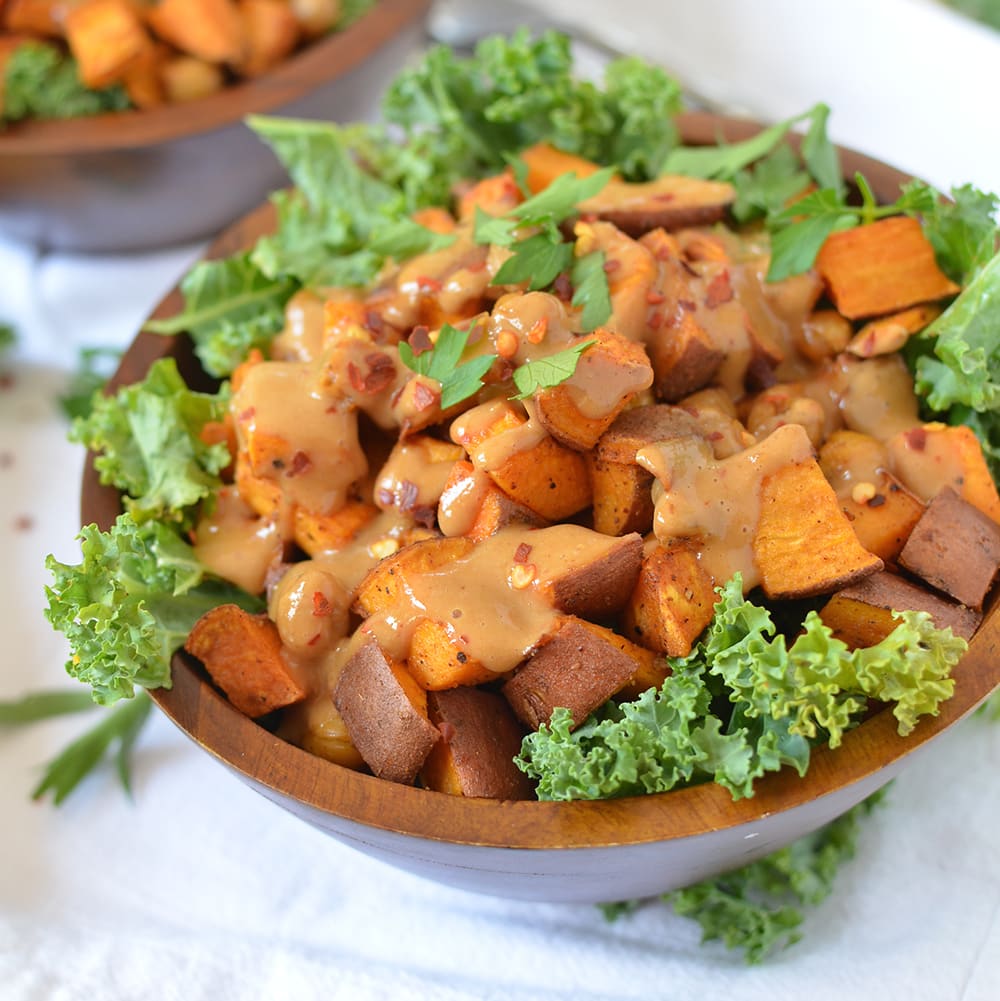 sweet potato buddha bowl for radiant skin - The Wellnest by HUM Nutrition