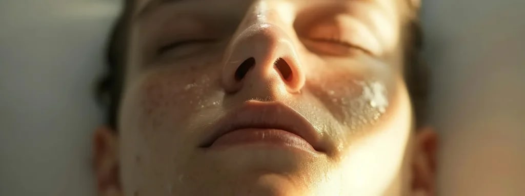 Close-up of a calm, tranquil face