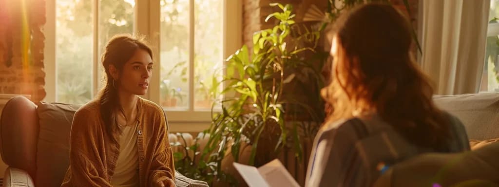 Two people in an intimate conversation in soft afternoon light