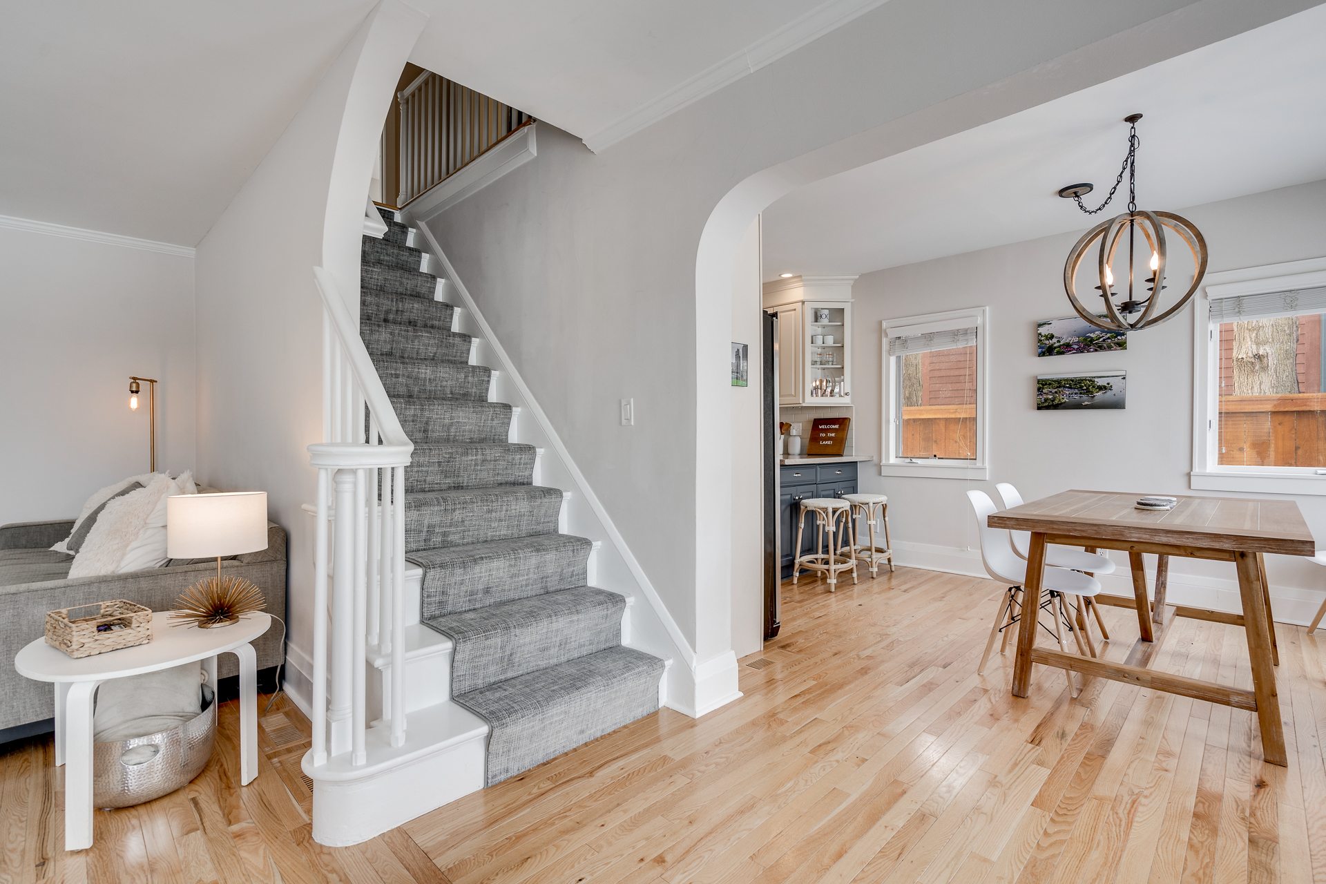 A modern and inviting home interior showcasing a seamless blend of style and comfort.