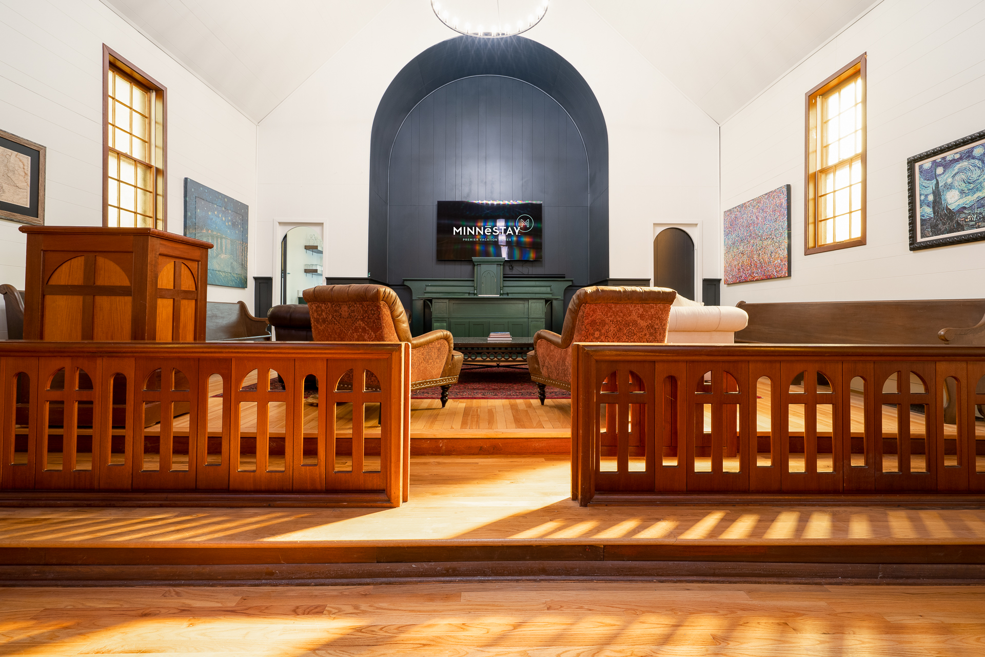 Stylish interior featuring comfortable seating and modern decor.